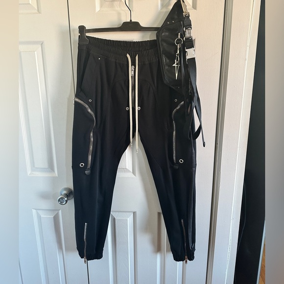 NEW F/W21 GETHSEMANE • NWT RICK OWENS Black Bauhaus Zip Detail Cargo Pants IT 46 - Picture 17 of 17